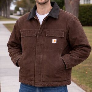 Carhartt Dark Brown Cotton Jacket